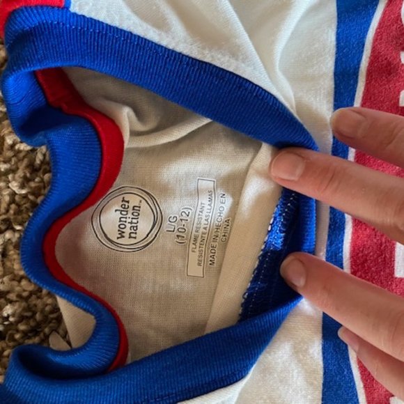 Wonder Nation Size L 10-12 Kids Pajamas - Picture 2 of 2